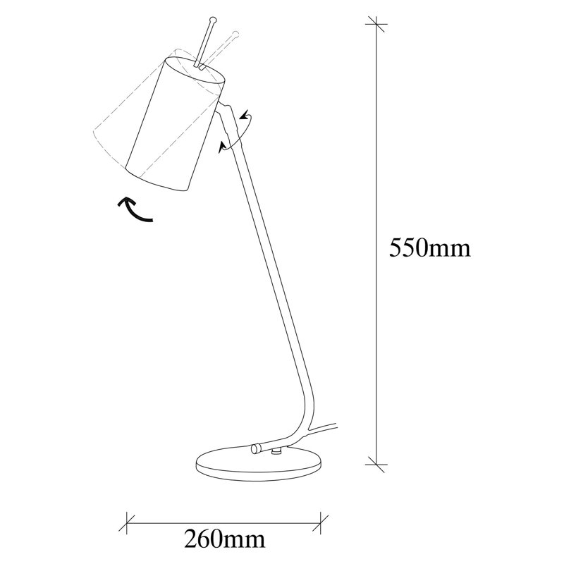 Lampe de table Kongsvinger, finition cuivre, 21,7 po x 10,6 po | Corps en métal, douille E27 (40 W maximum), câble de 78,7 po | Certifié IP20, parfait pour le salon, la chambre à coucher ou le bureau | Solution d'éclairage élégante et fonctionnelle