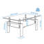 Table basse moderne en verre transparent avec rangement double couche, parfaite pour le salon et le bureau-603923423-603923411