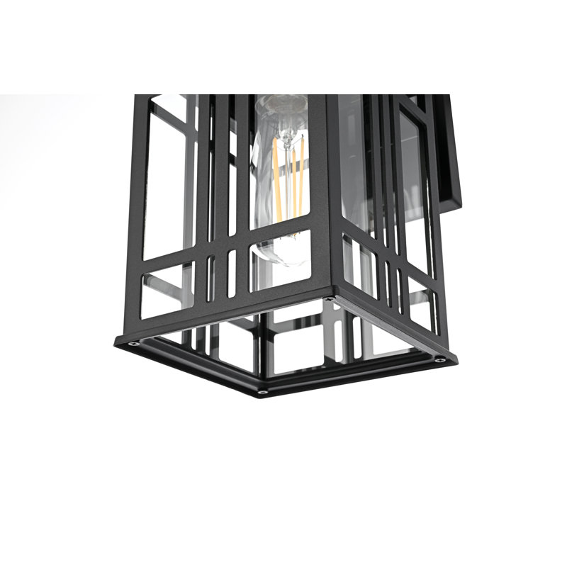 Applique murale noire Emrush, H 15 po x l 7,5 po x P 9 po