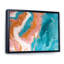 Turquoise et vagues de marbre rose II - peinture sur toile-67231877-67231878