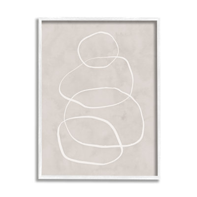 " Rock Balance Line Drawing Vintage Background " by Nina Blue