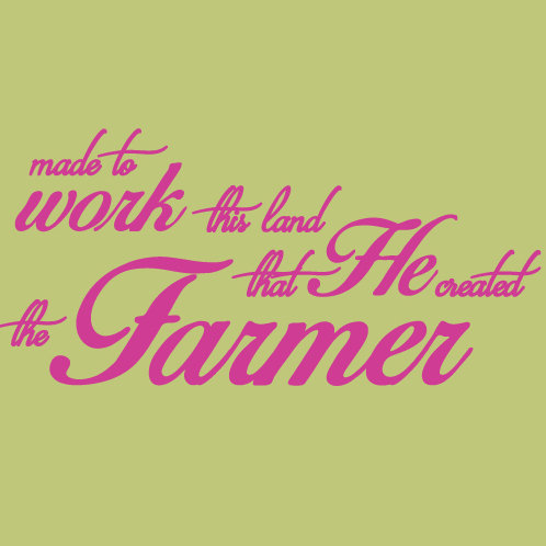 Décalcomanie murale « the agriculteur quote », Rose vif