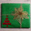 Fleurs de Noël en forme de poinsettia de 8,5 pouces à paillettes dorées (ensemble de 12)