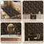Papier peint adhésif auto-adhésif Earthy Mosaic Stone Rust Charcoal Beige Tones