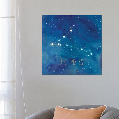 Star Sign Pisces by Cynthia Coulter - Wrapped Canvas Print