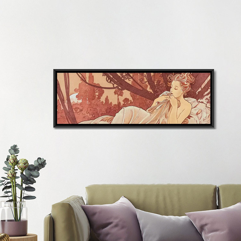 «Sepia», reproduction sur toile, H 12 po x l 36 po x P 1,5 po, Toile encadrée noire