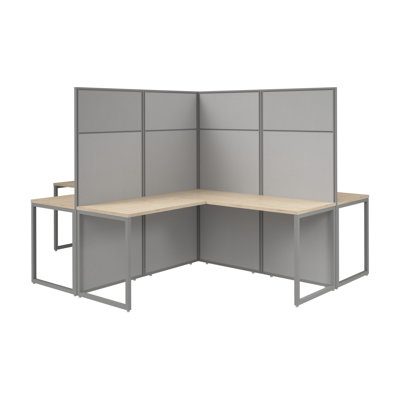 Poste de travail en L pour 4 personnes Easy Office
