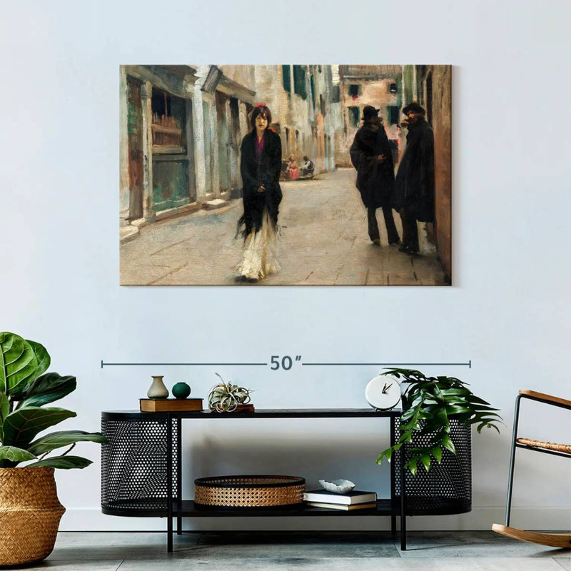 Rue Leisha à Venise en 1882, H 30 po x l 45 po
