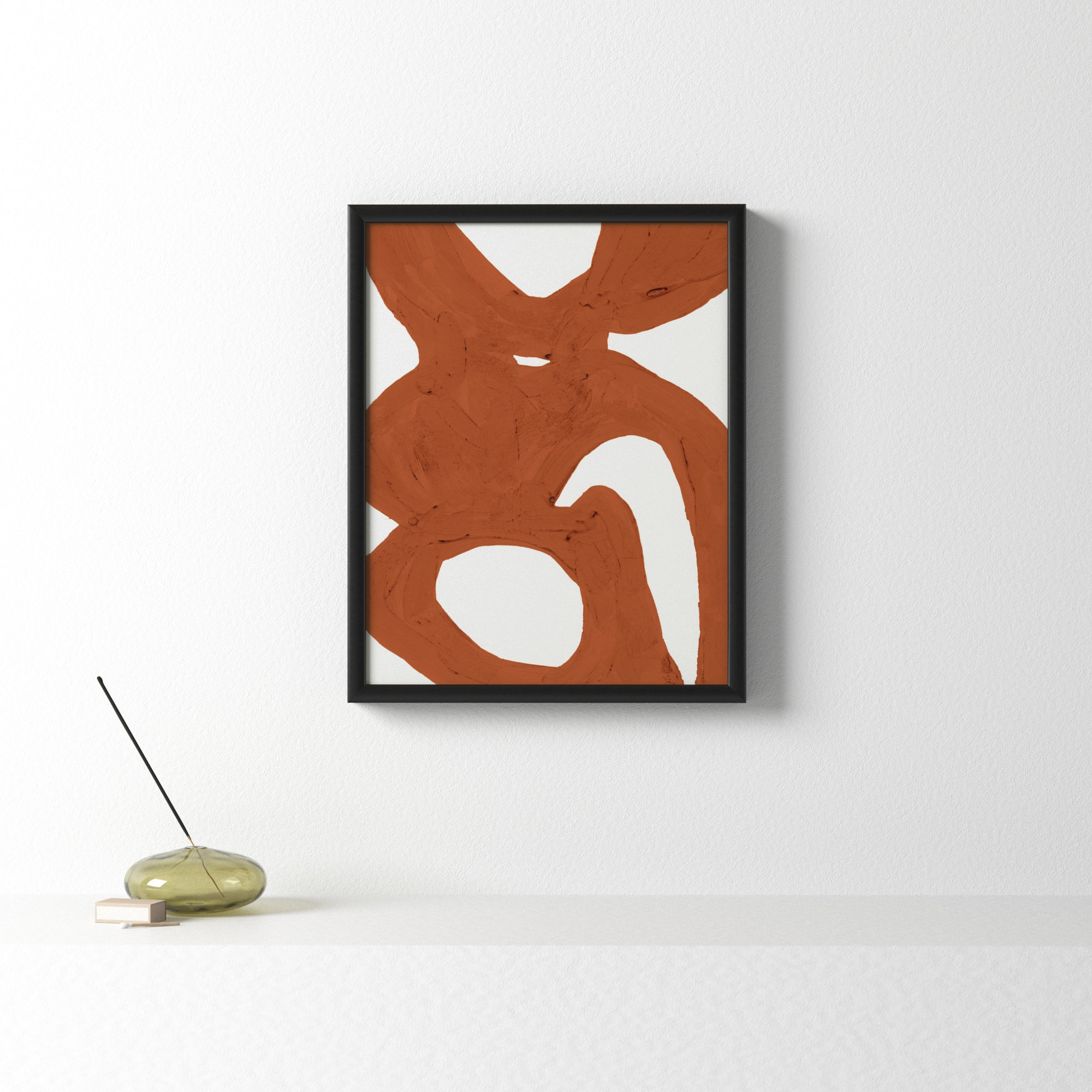Copper Harmony 1 by Andrea Stokes, 20" H x 16" W x 1.25" D, Black Framed