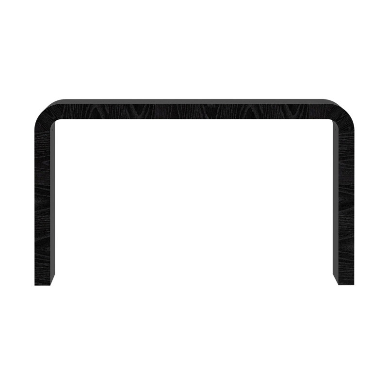 Arcata 56" Waterfall Wood Console Table, Black