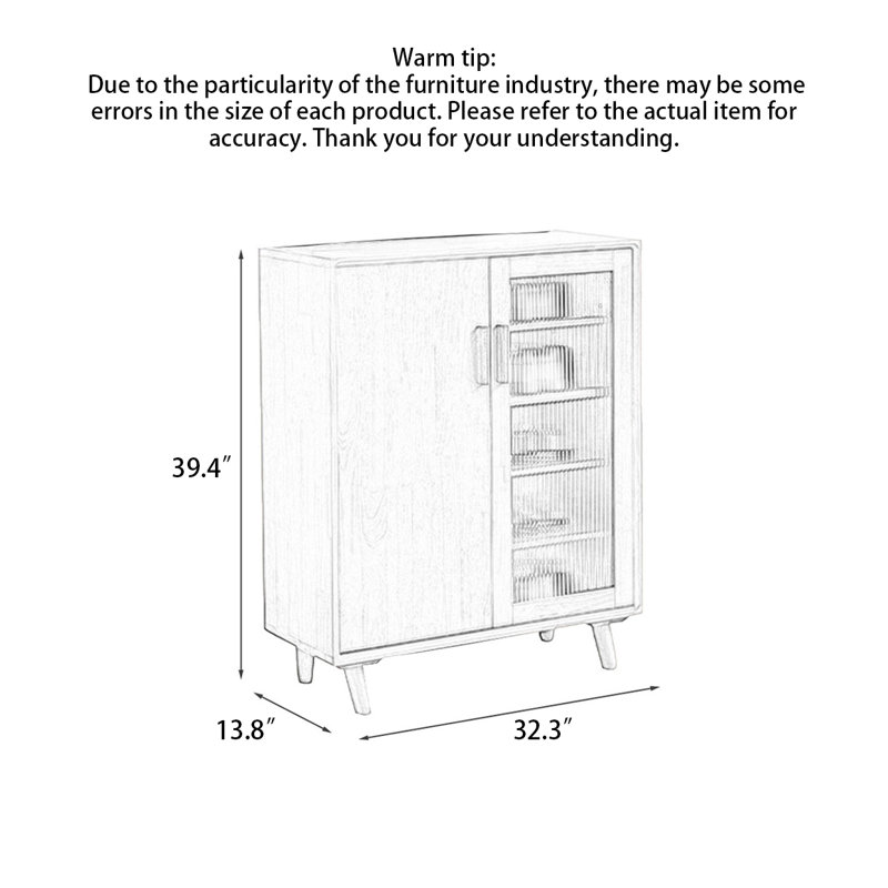 Armoire pour chaussures en bois d'hévéa