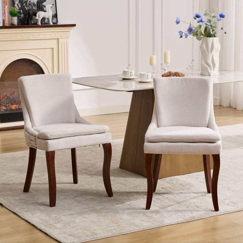 Ensemble de 2 chaises de salle à manger Modern, Beige
