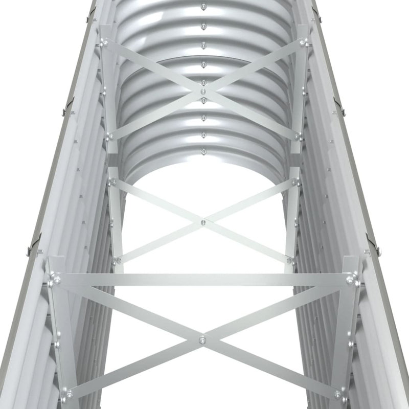 Jardinière pour jardin d'extérieur en acier thermolaqué 130,7 po x 15,7 po x 26,8 po Garden, Gris