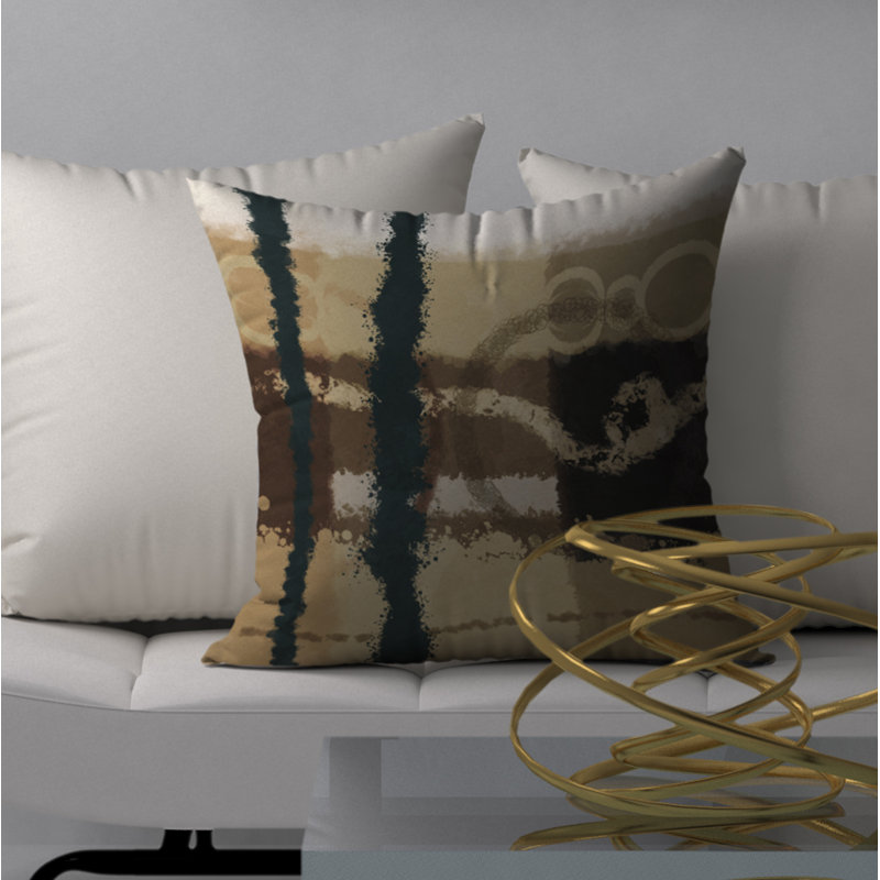 Abstract Reversible Throw Pillow, 18" x 18"