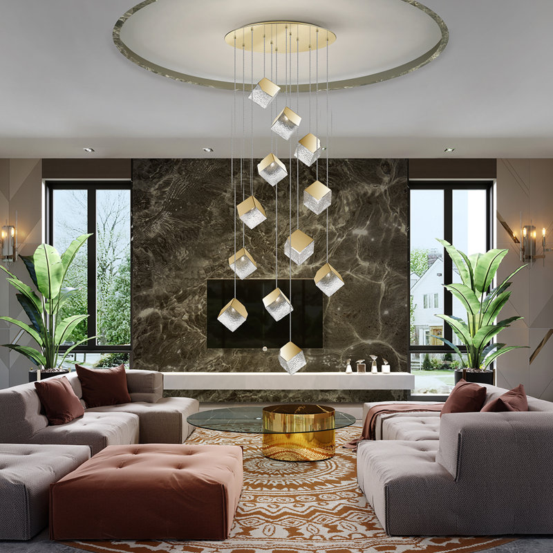 Advija 12 - Light Cluster Pendant, Gold