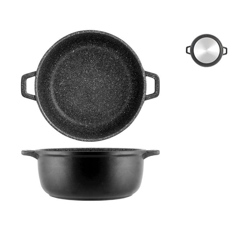 Belfry Kitchen Holbrook Non-Stick Aluminium Round Casserole Dish, 28cm