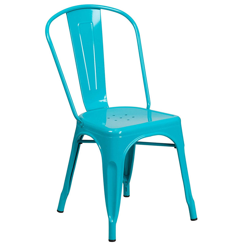 Chaise de patio empilable Hakana, Turquoise