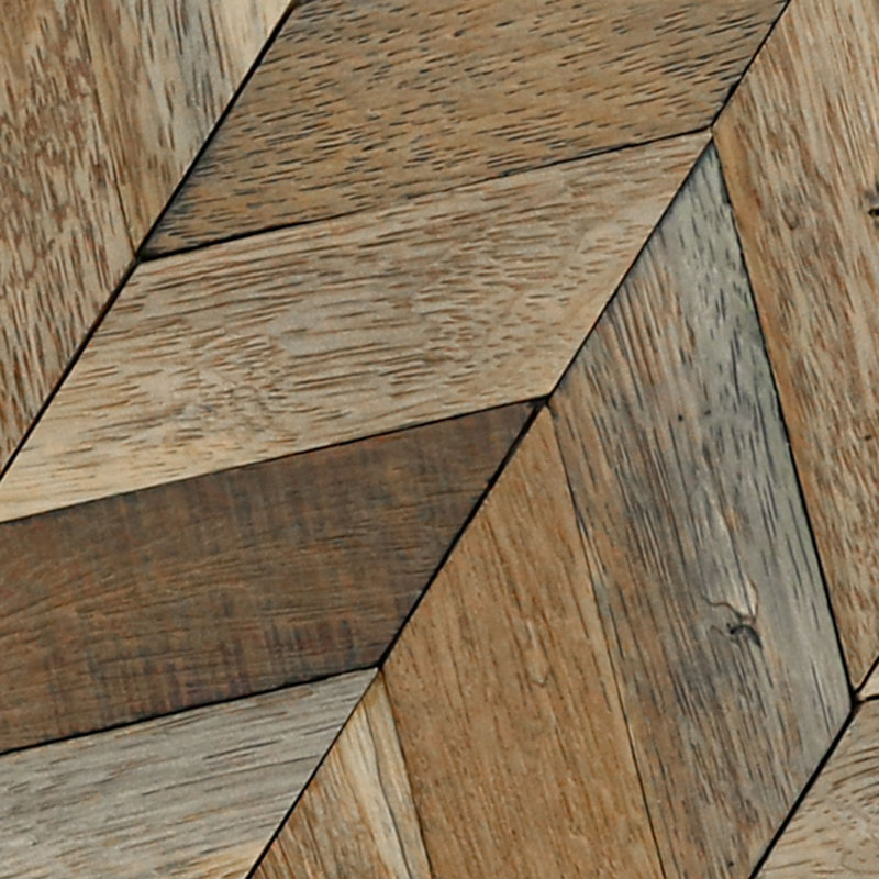Natural Finish Chevron Boat Wood Mosaic Wall Tile