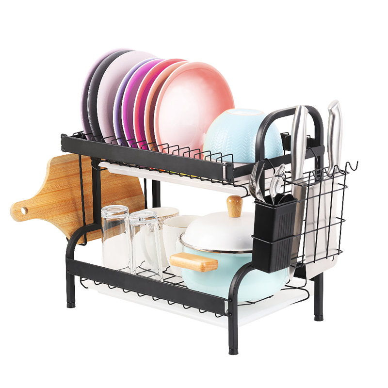 Steel Two Tier Dish Rack