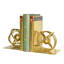Serre-livres décoratifs, serre-livres dorés uniques en métal modernes pour tablettes, serre-livres rond pour porte-documents