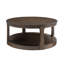 Grande table basse ronde à 2 niveaux de 40 po avec table roulante Mid-Century-1504505078