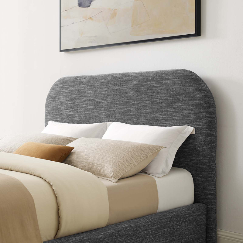 Modway Keynote Curved Full Platform Bed - Taupe Velvet