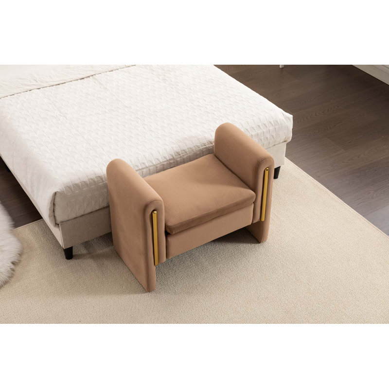 Banc de maquillage en tissu, Café