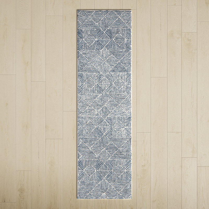 Geometric Hand Woven Area Rug, Runner 69 x 183 cm