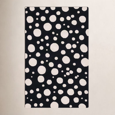 Tapis noir / ivoire Kavika