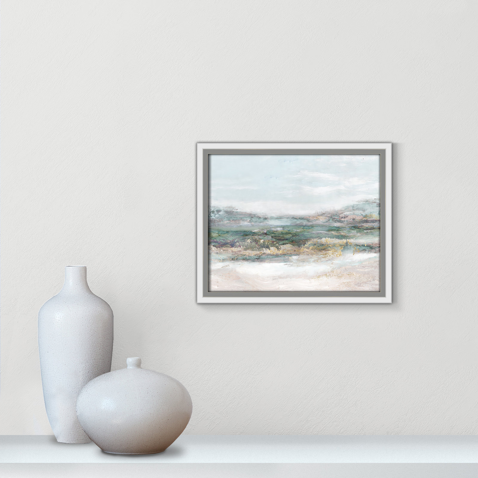 No Mat, White Framed Canvas, 9.5" H x 11.5" W x 2" D