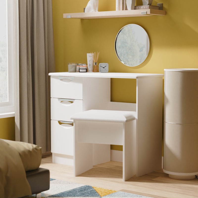Bhodhini Dressing Table, White Matt