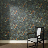 GOLDEN LILY Wallpaper - Midnight 9'10" - full height wallpaper