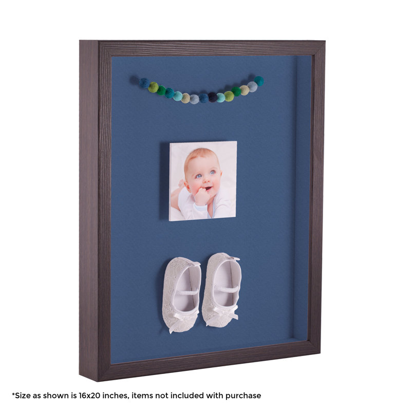 Wood Matte Shadow Box Picture Frame, Blue