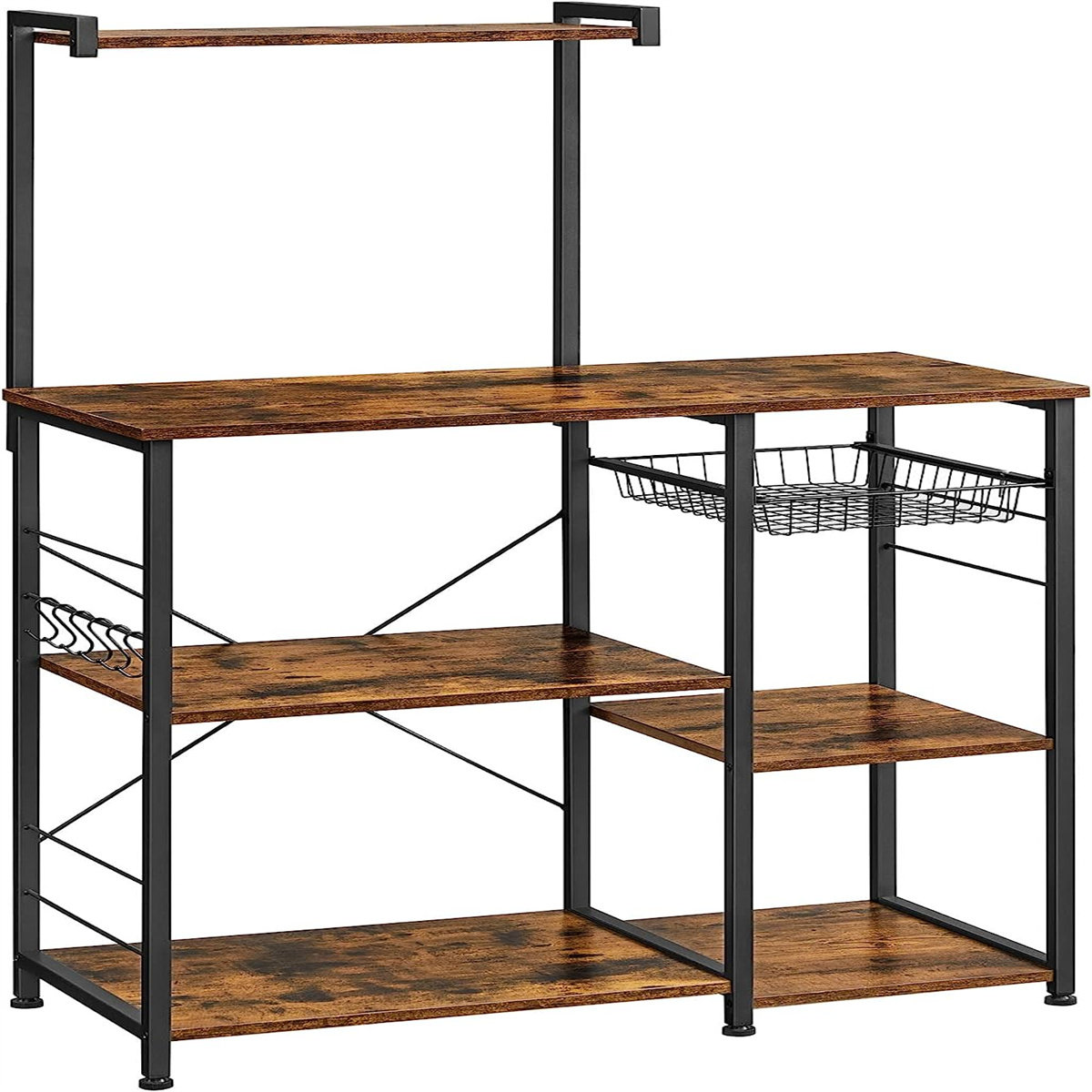 17 Stories Jayron 35.4'' Standard Baker's Rack with Microwave ...