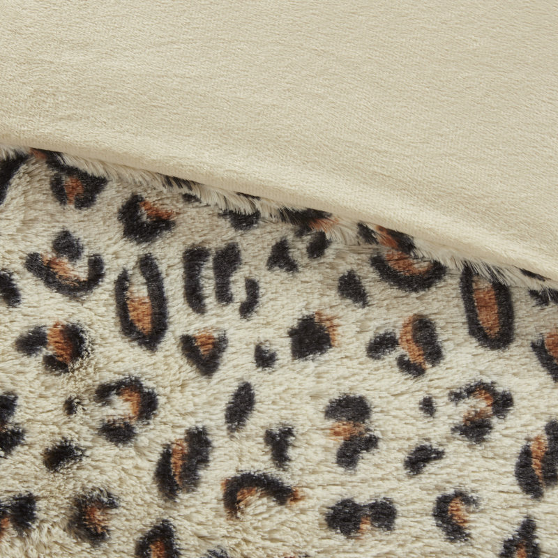 Sand Faux Fur Down Alternative Comforter Set, Full