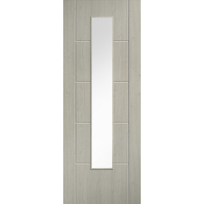 Laminate Ladder Glazed Pre-finished Light Grey Laminate Doors 686 x 1981