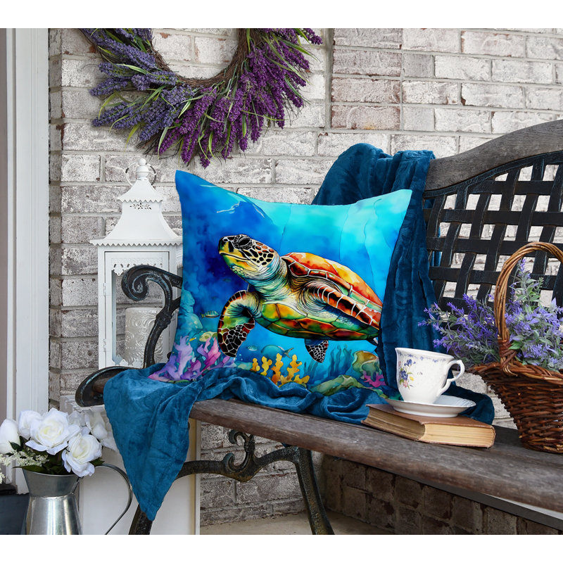 Nautical Other/No Pattern Indoor/Outdoor Throw Pillow, 18"H x 18"W