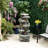 Outdoor Rock Fountain with Lights