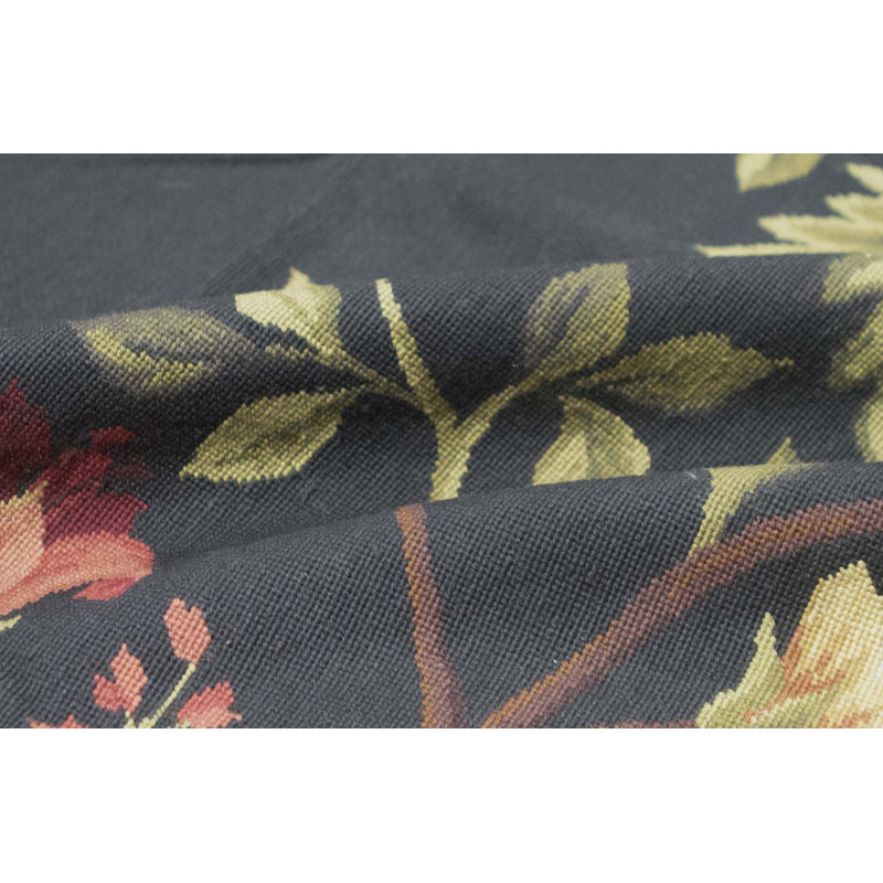 Hand-Knotted High-Quality Black Area Rug