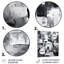Carreaux cubistes gris et noirs - Cubisme abstrait, impression murale en métal-728982481
