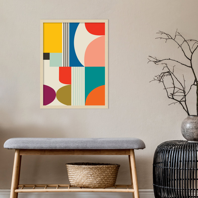 «Mid Century Modern Pattern» par Rachel Lee - cadre photo, Brun, H 25 po x l 19 po x P 1 po