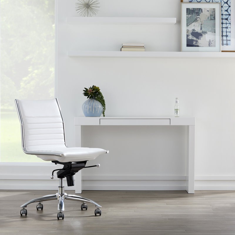 Carson 47.3" W Gloss 1-Drawer Console Table, White