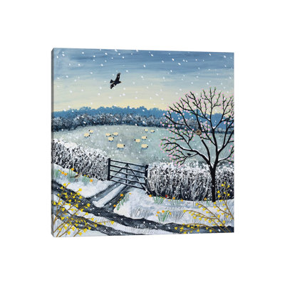" Snowflakes And Blossom " by Jo Grundy Painting Print