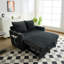Canapé-lit inclinable de 53 pouces avec fonction de charge USB, canapé escamotable, tissu en velours côtelé, dossier inclinable avec réglage à cinq positions; Convient pour le salon, la chambre à coucher, le bureau-1200149684
