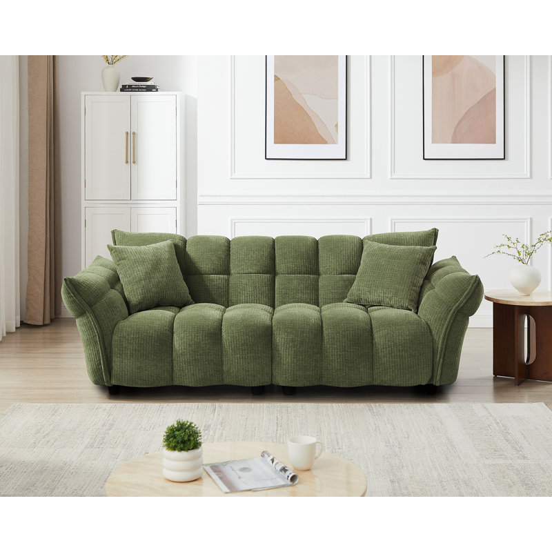 MINIMORE Modern Style Modular Free Combination Marigold Sofa, 3, Green