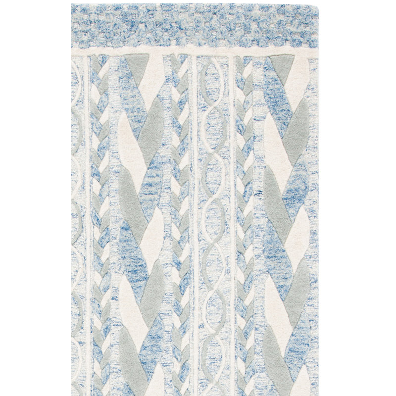 Tapis en laine et coton touffeté à la main Adanelly, Rectangle 4 pi x 6 pi