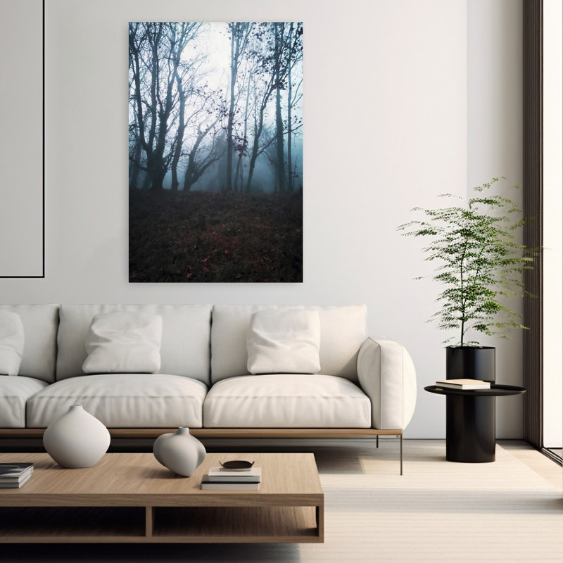 Art contemporain contemporain, paysage paisible biologique, H 60 po x l 40 po