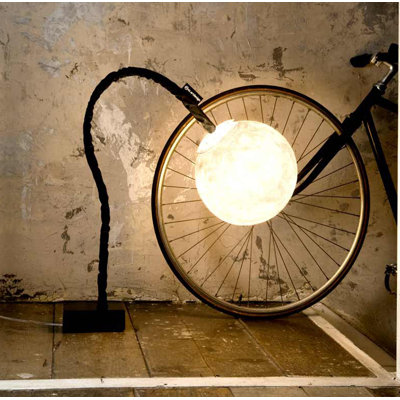 Black Arched Floor Lamp with Outlet
