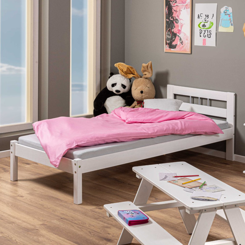 Kaylan solid wood bed, Natural, 90  x 200cm