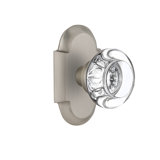 Cottage Plate with Round Clear Crystal Door Knob